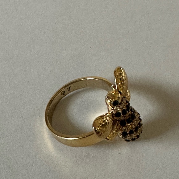 Kate Spade Gold and Black Crystal Insect Ring - Picture 2 of 3